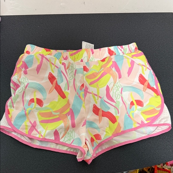 Ideology Pink and Yellow Athletic Shorts Vibrant Design - Picture 1 of 2